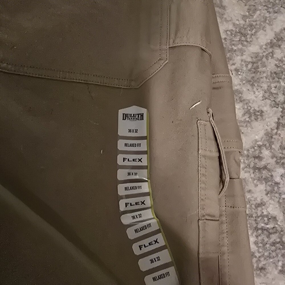 Nwt - Dukuth fleece.lined cargo pants 36-32 - tan - Picture 4 of 6